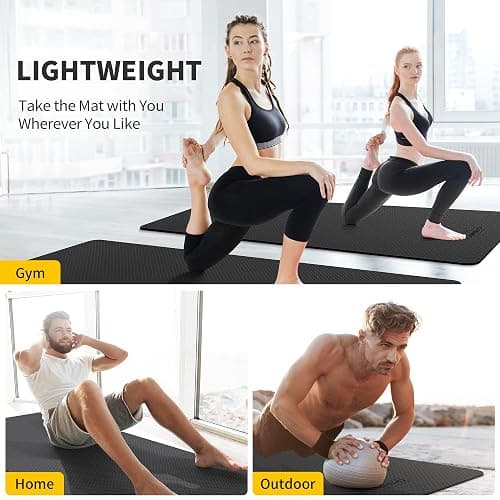 CAMBIVO Extra Wide Yoga Mat for Women and Men (72"/84"x 32"x 1/4") TPE Workout Mat, Non-slip Large Exercise Fitness Mat for Yoga, Pilates, Workout thumbnail 7
