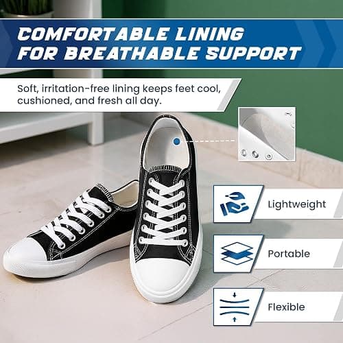 hello basics Canvas Shoes for Women Casual Low Top Sneakers Fashion Womens Tennis Shoes for Everyday Wear thumbnail 6