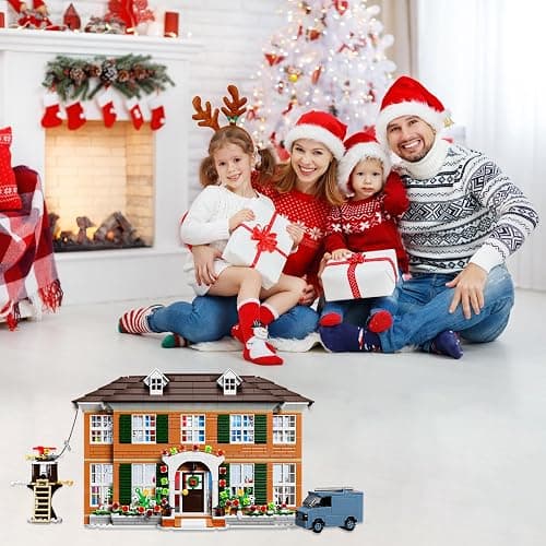 PDQAZIR Alone Home Building Set, Holiday Family Trap House Building Blocks Set, 1138PCS Christmas Architecture Kit with Furniture & Treehouse, Festive Alone Home Gifts, STEM Gift for Kids and Adults thumbnail 7