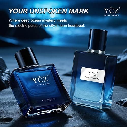 Ycz Cologne for Men Set, 1.7oz(50ml) Bottled Marine Perfume and Club Men Perfume Sophisticated Woody Citrus Scent, Highquality Long Lasting, Sleek Bottle Design, Ideal Special Occasions Ideal Gift thumbnail 2