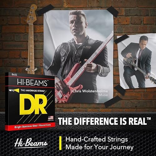DR Strings Hi-Beam - Stainless Steel Round Core Medium 6 String 30-130 (MR6-130) thumbnail 3