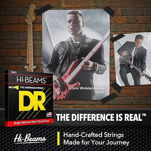 DR Strings Hi-Beam - Stainless Steel Round Core Medium 6 String 30-130 (MR6-130) thumbnail 4