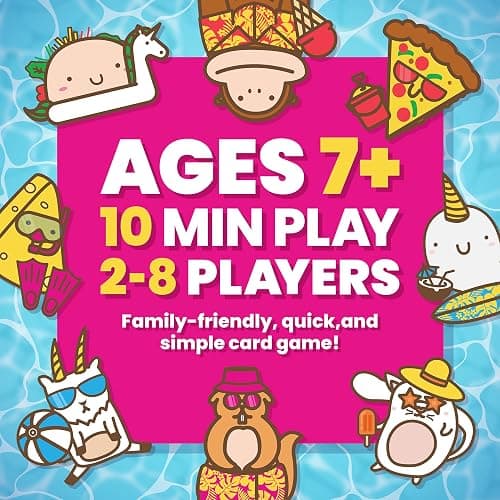 Taco Cat Goat Cheese Pizza Pool Edition Wildly Entertaining Waterproof Card Game for Outdoor Game Days | Easy to Play with 10 Minute Rounds | Fun for Kids, Teens, Adults, and Families | 2-8 Players thumbnail 3