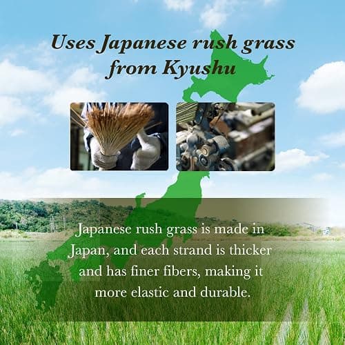 FULI Japanese Tatami Yoga Mat, Igusa Mat, Non-Slip Exercise & Fitness Mat for Pilates & Floor Workouts, Made in Japan, 1/4 in Thick, Sakura Fuji thumbnail 4