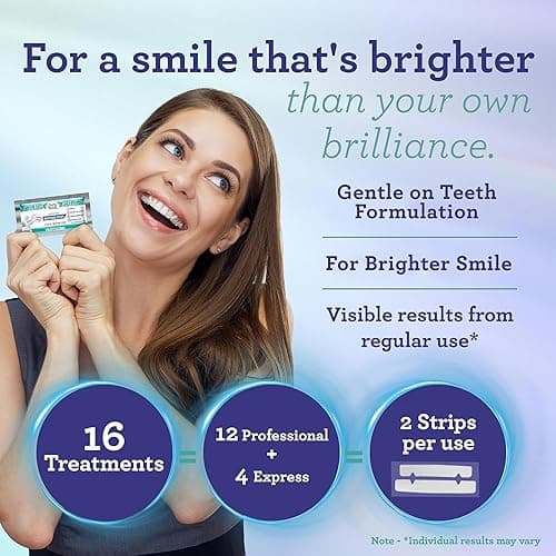 GuruNanda Teeth Whitening Strips - 16-Day Treatment with Non-Slip, Dry Strip Technology - Whitening Designed with Care for a Brighter Smile - 32 Count (Pack of 1) thumbnail 2