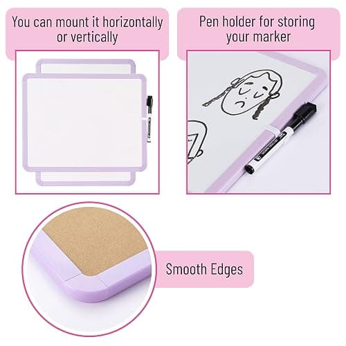 Mr. Pen- Dry Erase Board, 14” x 11” with a Black Dry Erase Marker, Small Mini White Board for Students thumbnail 5