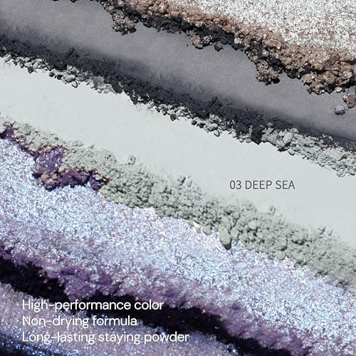 Flower Knows Shell's Jewel 6-Color Makeup Palette,Smoke Greys Eyeshadow with 4 Matte + 2 Shimmer Shades,Blendable Smooth Cute Eye Makeup,0.23 Oz(02 Deep Sea) thumbnail 3
