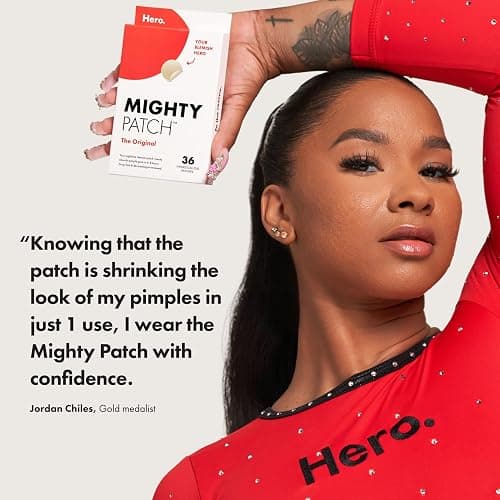 Mighty Patch Hero Cosmetics Original Nighttime Acne Pimple Patches, 36 Ct | #1 Hydrocolloid Acne Patches, Shrinking Zits & Whiteheads in 1 Use, Spot Treatment, Pimple Stickers for Face thumbnail 3