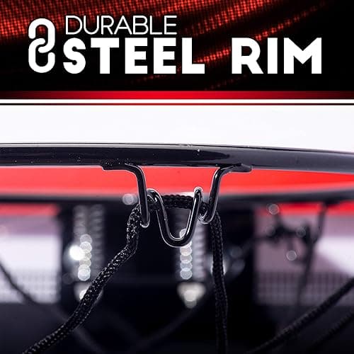 Franklin Sports Over The Door Indoor LED Basketball Hoops-Steel Rim Mini Basket-Includes Ball and Pump-Light Up Backboard thumbnail 6