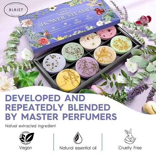 Shower Steamers Aromatherapy Spa Gifts for Women 8 Pack, Shower Bombs Birthday Gifts for Mom with Lavender Natural Essential Oils, Self Care Gifts for Women & Lover thumbnail 4