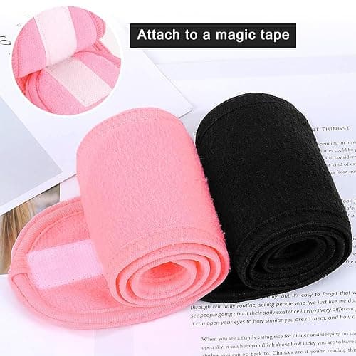 LADES Spa Facial Headband for Women – Soft Terry Cloth with Adjustable Hook and Loop, Comfortable & Secure Fit for Skincare, Makeup, Face Washing thumbnail 4