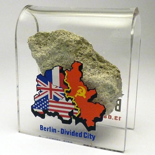 Original Piece of the Berlin Wall - Authentic Souvenir from the Real Wall in Germany Mounted in Acrylic Display (Small (2"X2"), Divided City) thumbnail 8