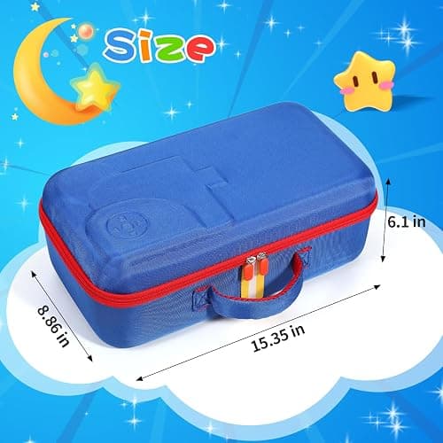 Hard Carrying Case Fits for Little Tikes Story Dream Machine Books Starter Set, Large Protective Travel Container Case for Storytime Audio Play Real for Littles Character Collection, Blue (Box Only) thumbnail 2