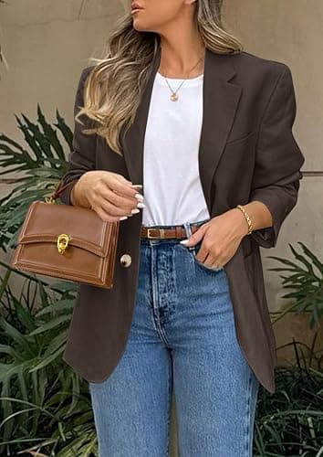 PRETTYGARDEN 2026 Blazers for Women Business Casual Long Sleeve Lapel Open Front Suit Jacket Work Blazer with Pockets thumbnail 5