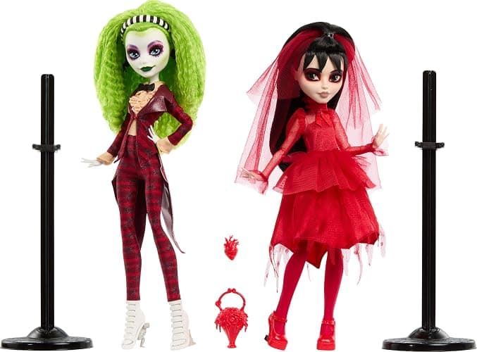 Monster High Skullector Beetlejuice Beetlejuice Doll 2-Pack, Collectible Betelgeuse and Lydia Deetz Set with Accessories and Displayable Packaging (Amazon Exclusive) thumbnail 6