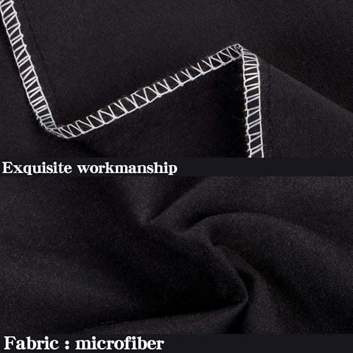 NTBAY Standard Pillowcase Set - 2 Pack Brushed Microfiber 20x26 Pillowcases - Soft, Wrinkle-Free, Fade-Resistant, Stain-Resistant, Black Pillowcases with Envelope Closure - 20x26 Inches, Black thumbnail 3