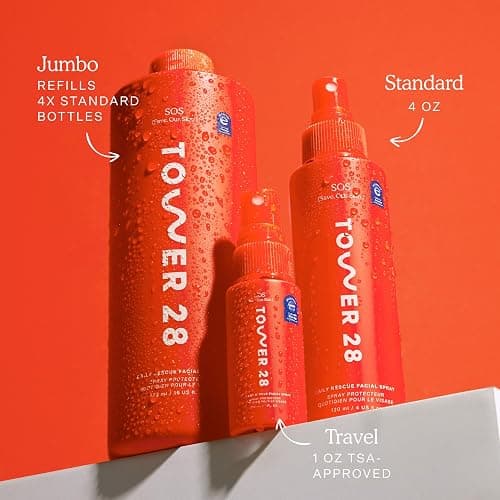 Tower 28 SOS Daily Rescue Facial Spray - Hypochlorous Acid Spray to Help Reduce Redness, Calm Irritation + Alleviate Flare-Ups - Soothing + Purifying Face Toner - Everyday Skin Care Essential (4 oz) thumbnail 5