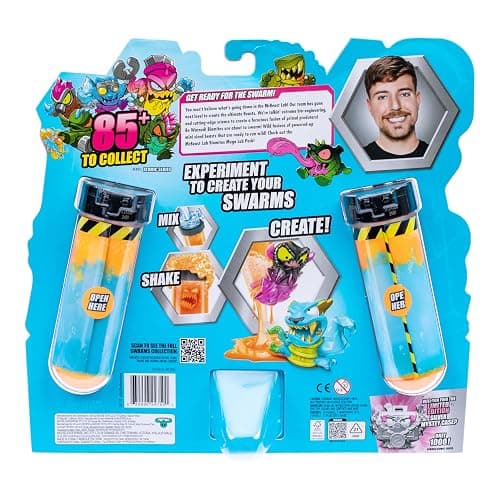 MrBeast Lab Swarms Series 2, Atomic Series 12 Pack – Python Panther, Add Water, Shake The Test Tube and Reveal 2 of 12, 1-inch (2.5 cm) MrBeast Swarms Collectible Micro Beasts. 85+ to Collect! thumbnail 5