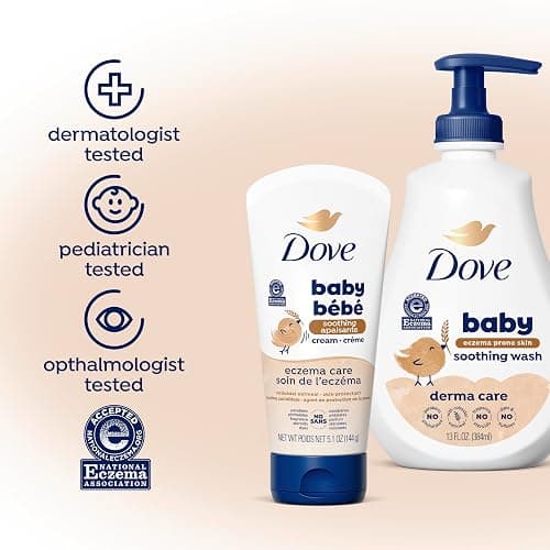 Baby Dove Soothing Cream Baby Lotion 3 Count Eczema Care For Delicate Baby Skin No Artificial Perfume or Color, Paraben Free 5.1 oz thumbnail 11
