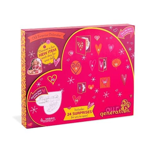 Our Generation – 18-Inch Doll Accessories – Surprise Calendar – Christmas Accessory Advent Calendar – Pretend Play 3+ Years – 37 Pieces Set - Image 1