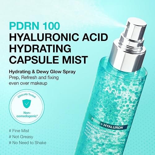 Anua PDRN Collagen Glow Facial Serum Spray, 3.38 fl oz | Hydrating Face Mist, Hyaluronic Acid, dewy glass finish, All Skin Types, Instant Plumping, Firming Care, Korean Skincare thumbnail 4