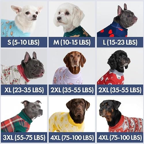 Spark Paws Dog Christmas Pajama, Dog Recovery Suit Male, Onesie, Ultra-Soft and 4-Way Stretch, for Small Medium and Large Breeds - Winter Wonderland - 4XL thumbnail 2
