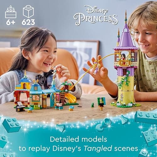 LEGO Disney Princess Rapunzel’s Tower & The Snuggly Duckling Tangled Building Toy with Flynn Rider and Mother Gothel Mini-Dolls, Disney Princess Toy, Fun Gift for Girls and Boys Ages 6 Plus, 43241 thumbnail 2