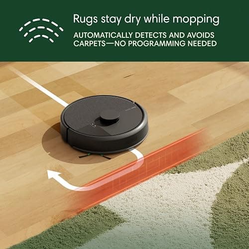 iRobot Roomba 104 Combo Robot Vacuum & Mop with AutoEmpty Dock - Amazon Exclusive, Self-Empties for 75 Days, Intense Power-Lifting Suction, LiDAR, Multi-Cleaning Modes, Avoids Mopping Carpet thumbnail 7