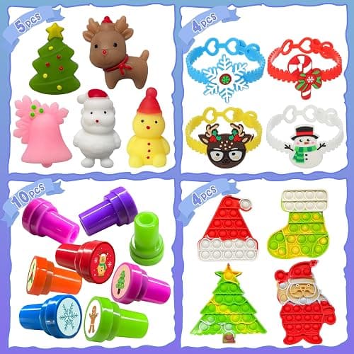 250PCS Christmas Toys for Kids Christmas Gift, Assortment Xmas Toys for Party Favors, Pinata Goodie Bag Stuffers, Stocking Stuffers, Advent Calendar, Prizes For Kids Classroom Rewards thumbnail 2
