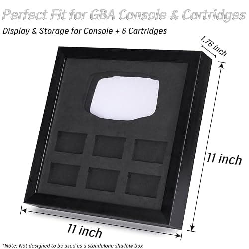 Acrosia Game Console Display Frame Compatible with Nintendo Game Boy Advance – Storage and Display Case for GBA Console and 6 Cartridges (GBA Display Frame) thumbnail 2