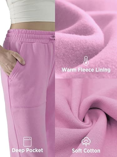 DITOK 3 Pack Sweatpants for Women Fleece Lined High Waisted Joggers with Pockets Baggy Comfy Lounge Pants thumbnail 3