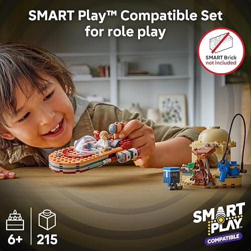 LEGO Star Wars SMART Play: Luke’s Landspeeder - Building Toy for Action Play - Compatible Set with a SMART Tag and 2 Minifigures - Gift for Boys, Girls and Kids Ages 6+ - 75420 thumbnail 3