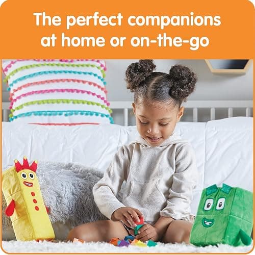 hand2mind Numberblocks Three & Four Playful Pals Plush, Numbers for Toddlers, Preschool Math Learning Toys, Stuffed Animal Plushie, Counting Blocks Stuffies, Kids Birthday Gift, Easter Basket Stuffers - Plush Toys thumbnail 6