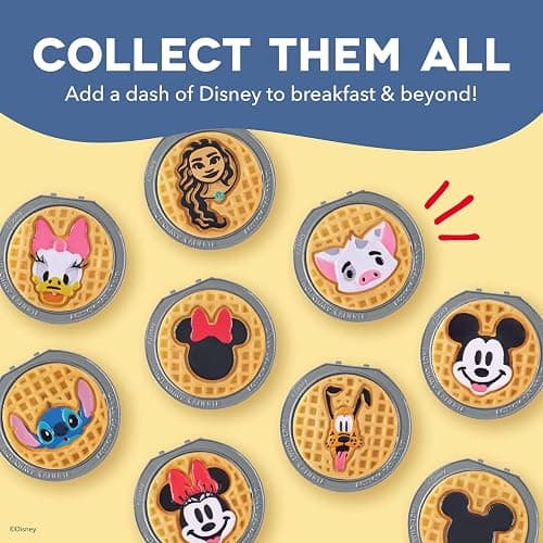 Disney Dash MultiMaker® Mini System Removable Plate Set - Ceramic Coating Replacement Plates for Waffle Breakfast - Waffle Maker Not Included - 4-Inch - 2-Pack - Stitch & Angel thumbnail 6