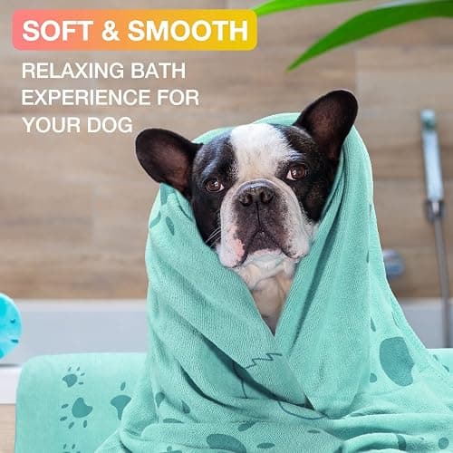 Chumia 8 Pcs 55 x 28 Inches Dog Towels Absorbent Microfiber Bath Drying Towels for Small Medium Large Pets Cat Puppy Shower Cleaning Accessories(8 Colors) thumbnail 5