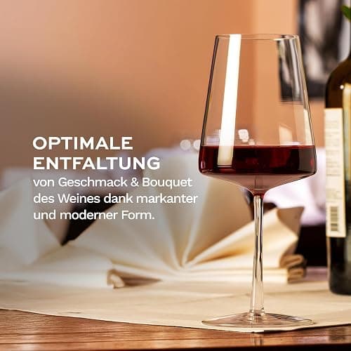 Stölzle Lausitz Rotweingläser Power 6er-Set 520ml – Hochwertige Weingläser für kräftige Rotweine – Moderne Rotweinkelche mit eckiger Form für maximale Geschmacksentfaltung – Spülmaschinen- & Stoßfest thumbnail 6