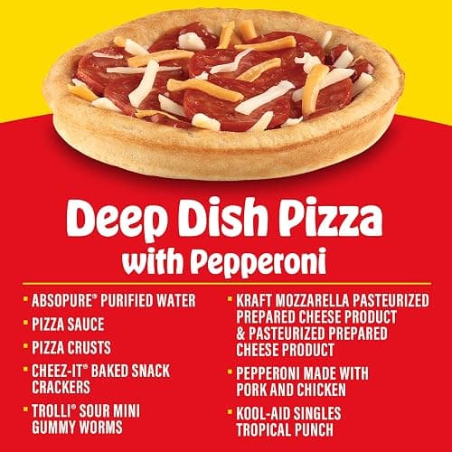 Lunchables Uploaded Deep Dish Pizza with Pepperoni Snack Kit, 15.12 oz Box thumbnail 5