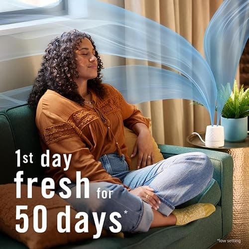 Febreze Plug Scent Booster Starter Kit, Oil Diffuser, Air Freshener Plug in, Continuous Scent Device + 2 Downy Calm Refills thumbnail 6