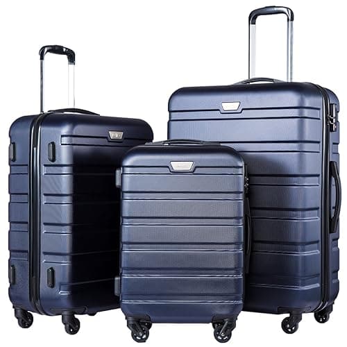 Coolife 3 Piece Luggage Set