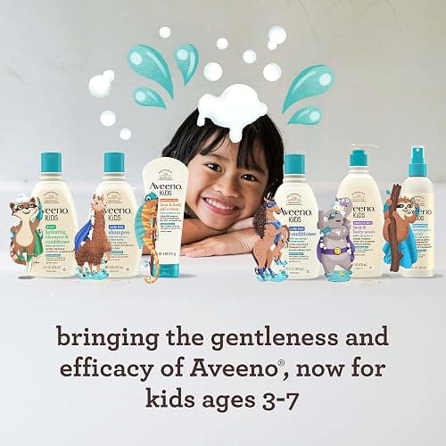 Aveeno Kids Hydrating Hair Detangler Spray, 10 fl. oz | Quickly Detangles Hair, Oat Extract, Tear-Free, Gentle on Sensitive Skin & Scalp thumbnail 6