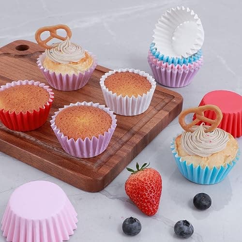 Caperci Heavy Duty Standard Purple Cupcake Liners 150 Counts - Grease-Resistant Paper Muffin Baking Cups, Odorless, No Muffin Pan Needed, Easily Peels (Orchid Bloom) thumbnail 7