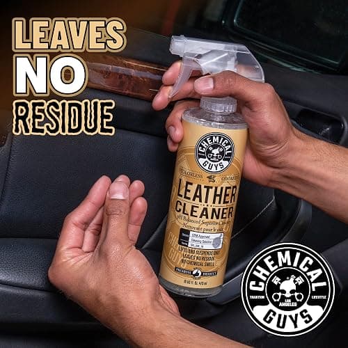 Chemical Guys Colorless and Odorless Leather Cleaner - Safe for Natural, Synthetic, Faux, and Pleather, Car Interior Cleaner, Safe for Furniture, Boots, Apparel, & More - 16 oz thumbnail 5