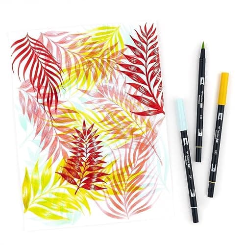 Tombow 56189 Dual Brush Pen Art Markers, Tropical, 10-Pack. Blendable, Brush and Fine Tip Markers thumbnail 11