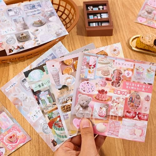Girl's Japanese Retro Sticker Book, Food and Daily Life Theme - 650+ Cute Old Showa Style Foodie Stickers, for DIY Scrapbooking Journaling Handbook Decoration thumbnail 7