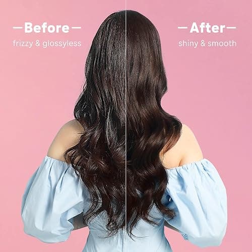 1.5 Inch Extra Large Curling Wand for Long Hair - Ceramic Tourmaline Barrel with 40000000 Negative Ions, 2 Clips & Heat-Resistant Glove thumbnail 4