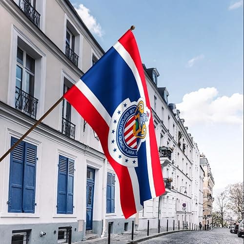 YukaBa 3Ply Double Sided Chivas Fans Flag Banner - Guadalajara 3x5 ft Mexico Soccer/Futbol Flag thumbnail 7