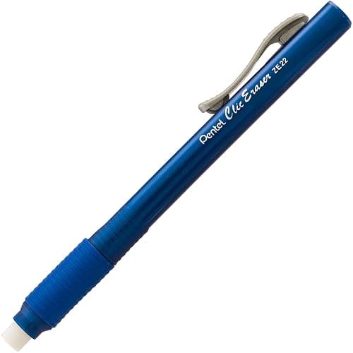 Pentel Clic Retractable Eraser with Grip, Assorted Barrel Colors (ZE21BP3M) (Pack of 3) thumbnail 3