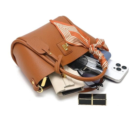 Women's shoulder bag, women's wallet, vintage handbag, synthetic leather crossbody bag with adjustable shoulder strap thumbnail 9