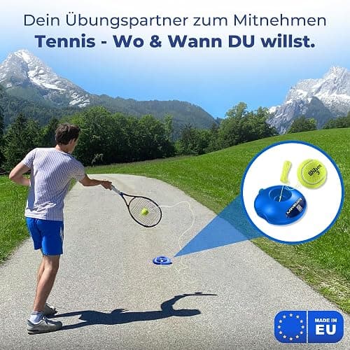 MOVEMATE Tennis-Trainer Set mit Wilson® Tennisball | innovatives Ballspiel für Draußen, im Garten, im Park für Kinder & Erwachsene | inkl. Transporttasche & Übungsvideos thumbnail 2