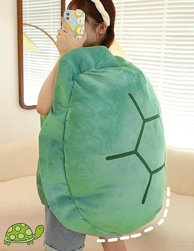 Rruonshully 40 Inch Wearable Turtle Shell Pillows Tortoise Shell Plush Turtle Stuffed Animal Dress Up Cushion Costume for Adlut thumbnail 2